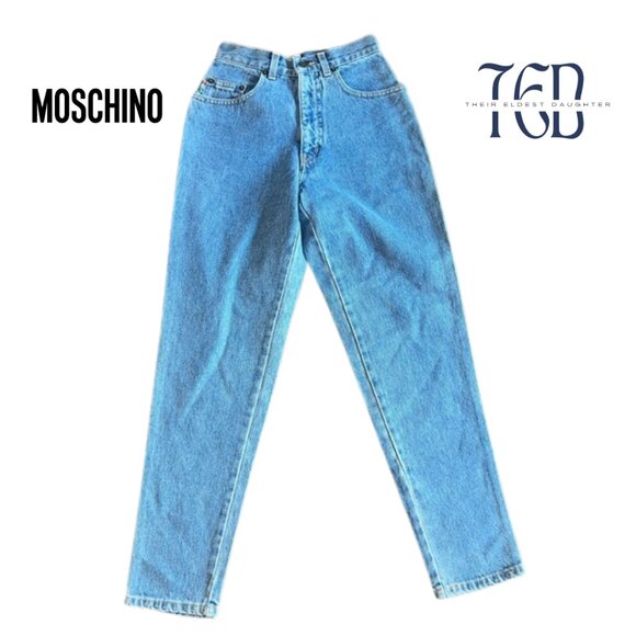 Moschino Denim - RARE Vintage Moschino Jeans | Peace Sign Tapered Leg | Made in Italy |90s Simint